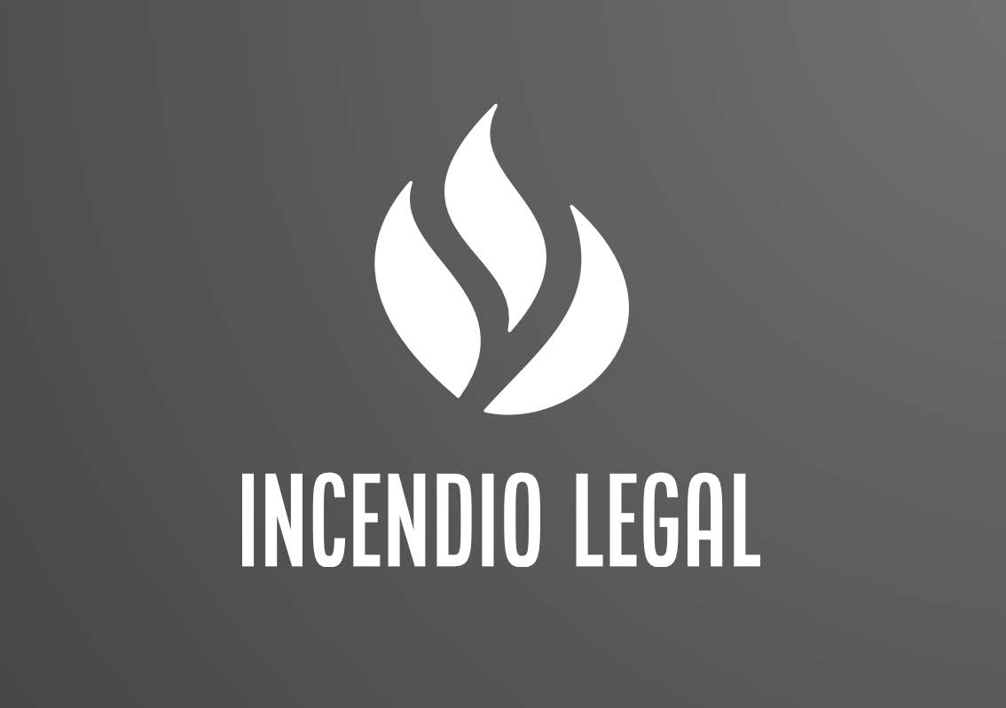 Incendio Legal Logo White on Grey